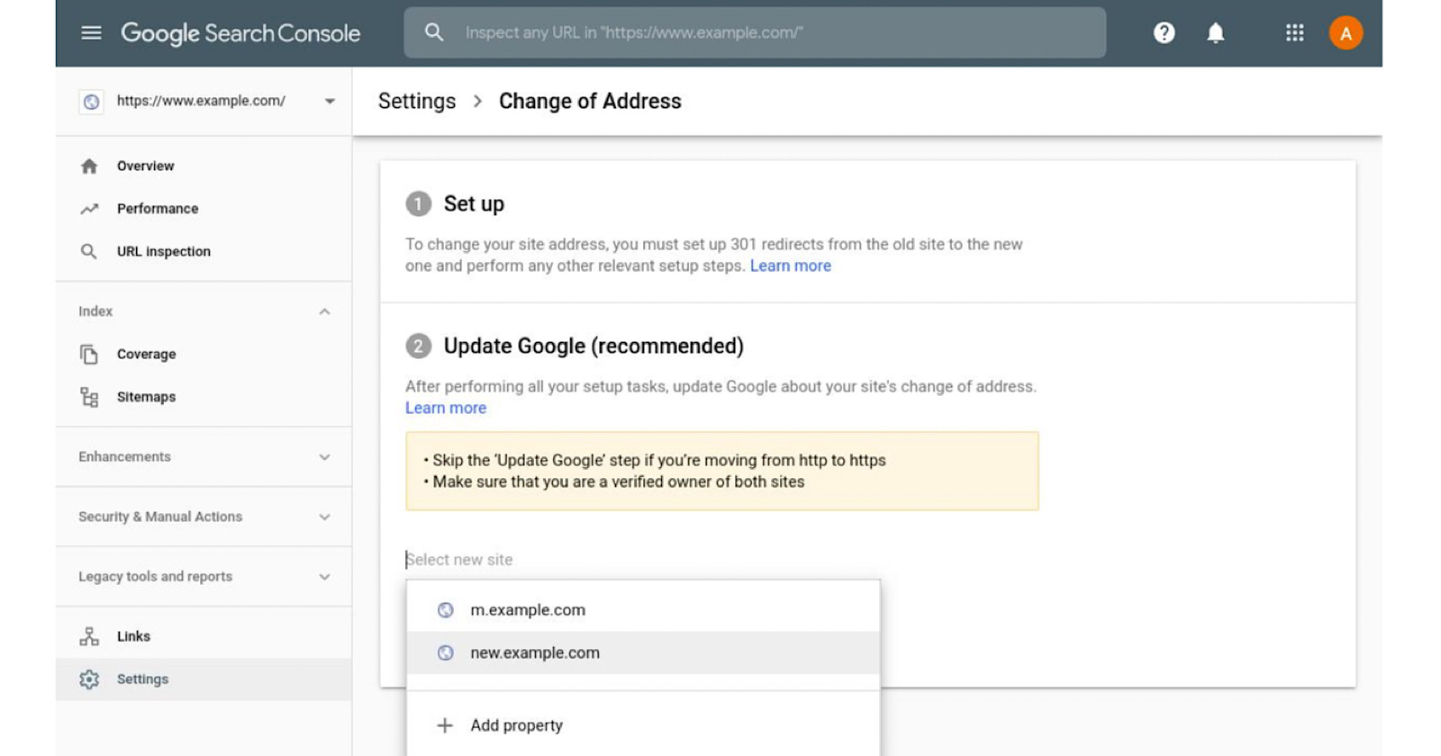 google brings change of address tool to new version of search console via mattgsouthern