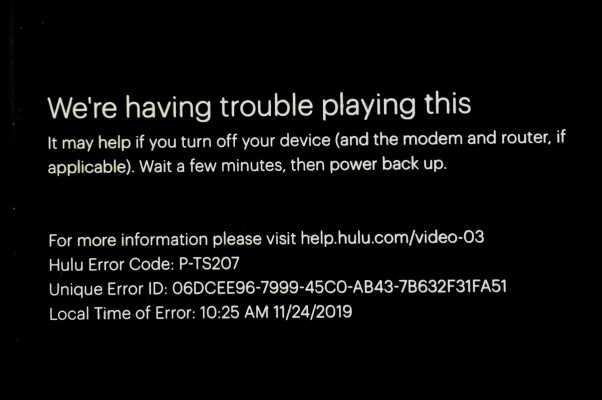 hulu is down appears to be a major outage