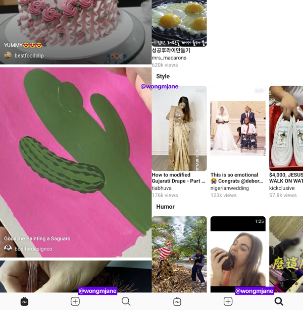instagram is testing a new display layout for igtv content