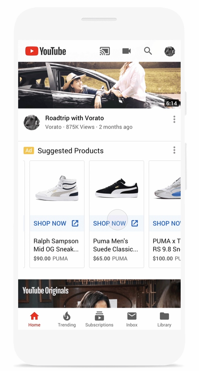 youtube to display shopping ads on the home feed and in search results via mattgsouthern