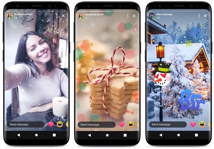 facebook adds holiday themed features for messenger along with messenger stories archive