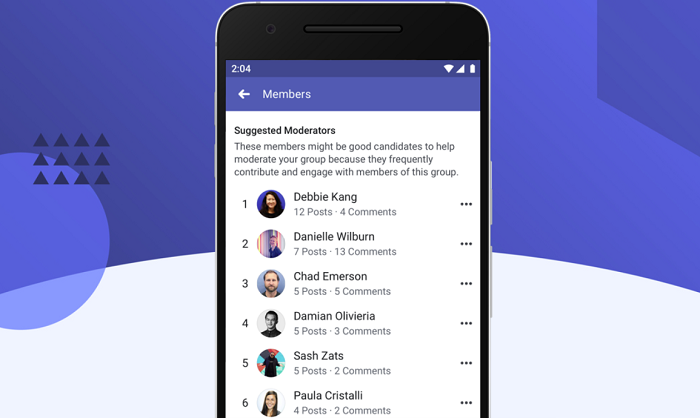 facebook adds suggested moderator recommendations to assist in group management