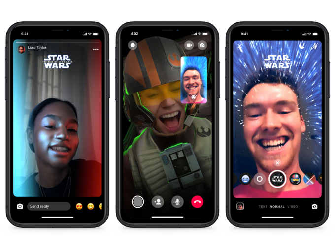 facebooks messenger adds star wars themed features and ar effects