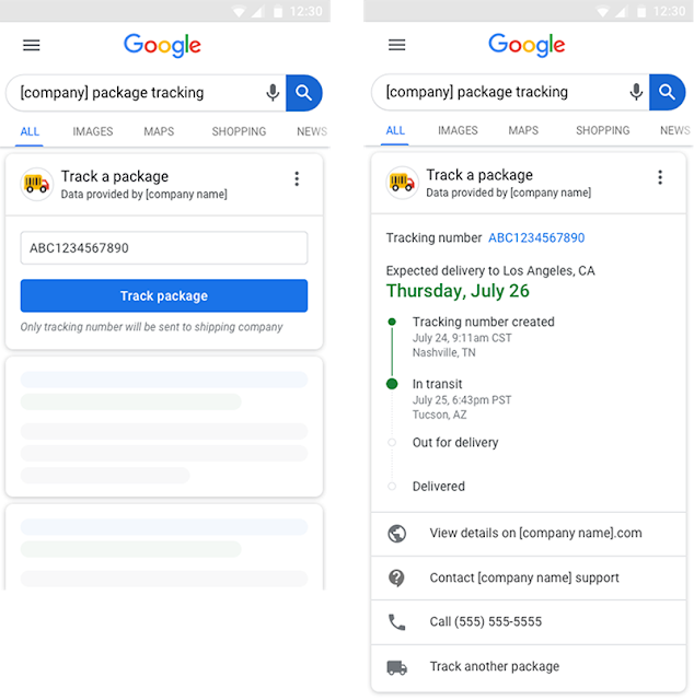 google is working on adding package tracking to search results via mattgsouthern