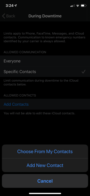 the iphones new parental controls can limit who kids can call text and facetime and when