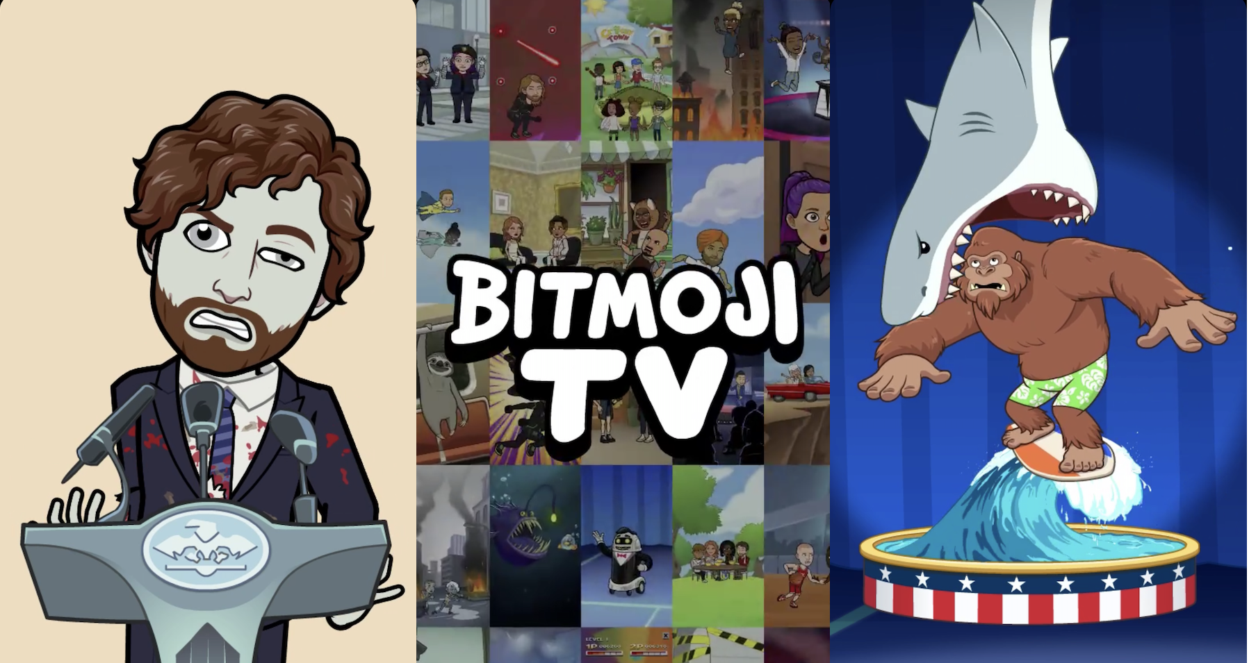 snapchat launches bitmoji tv zany 4 min cartoons of your avatar