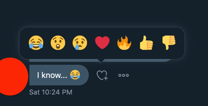 twitter dms now have emoji reactions