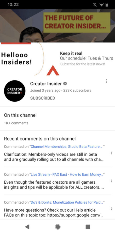 youtube shows users comment history in new profile cards via mattgsouthern