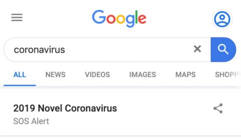 google launches sos alert for searches related to coronavirus via mattgsouthern