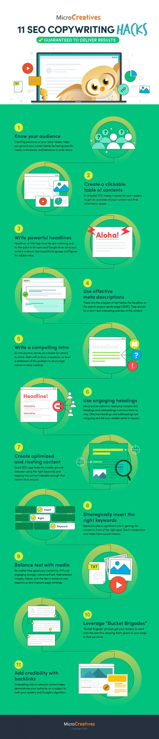 11 seo hacks guaranteed to deliver impressive results on google infographic scaled 1