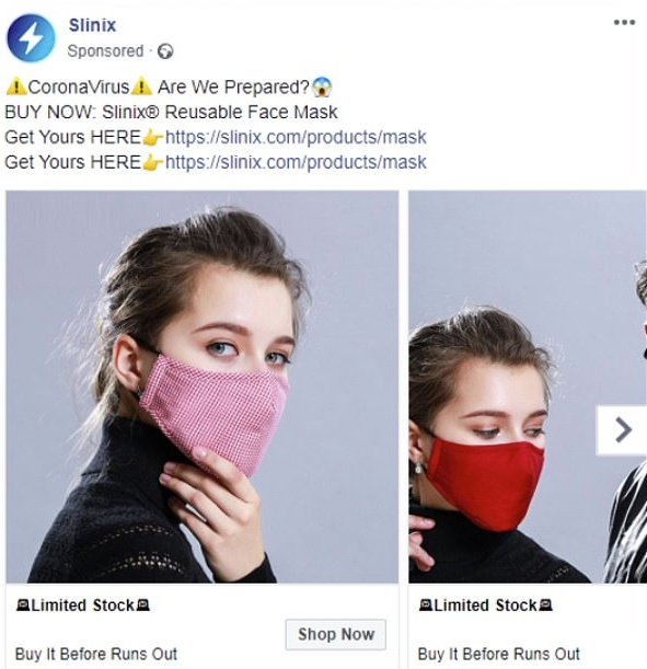 facebook bans ads and commerce listings for face masks due to coronavirus related price gouging