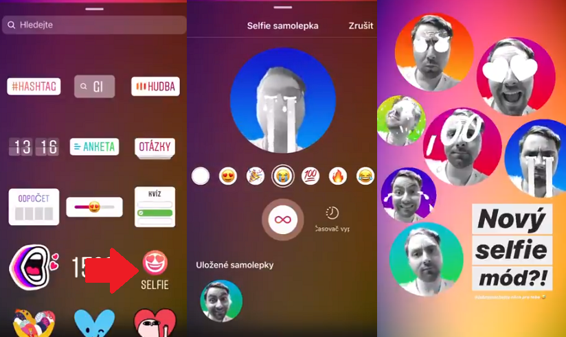 instagrams testing a new set of animated selfie stickers for stories