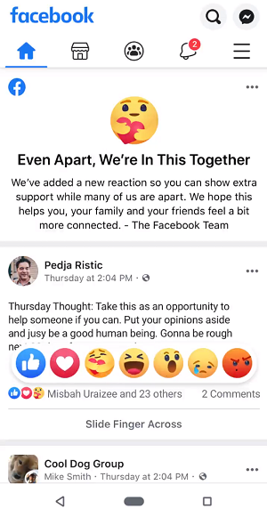 facebook unveils new care reactions to help express responses to covid 19