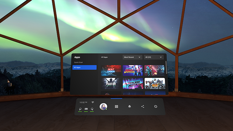 facebook updates oculus quest controls adding new menu options and 2d multi window support