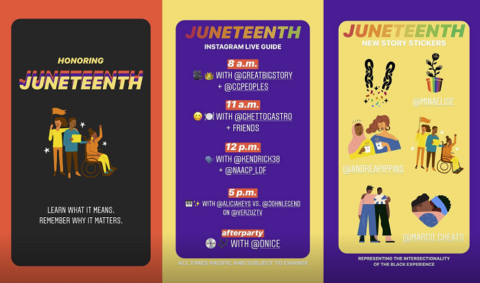 how social media platforms are marking juneteenth which commemorates the end of slavery in the us