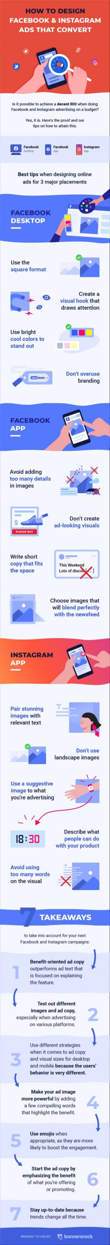 how to design compelling facebook and instagram ads that convert infographic scaled 1