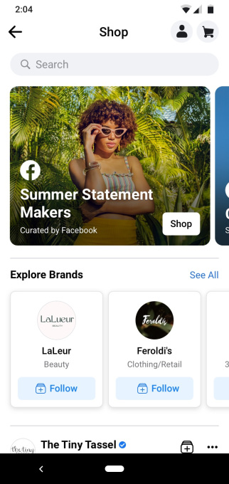 facebook is bringing a shop section to its app while instagram expands live shopping
