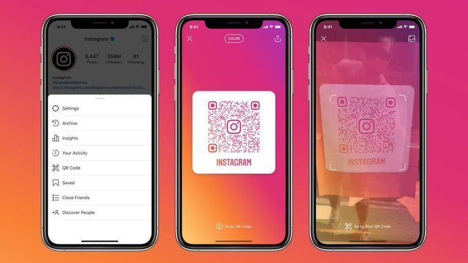 instagram replaces nametag codes with qr codes to help quickly connect users