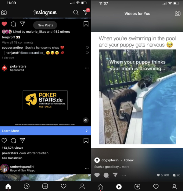 instagram tests reels button on lower function bar in some regions