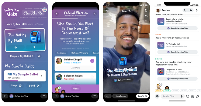 snapchat adds new voter registration tools ahead of the 2020 us election