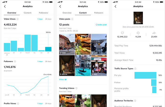 tiktok provides an overview of its analytics tools