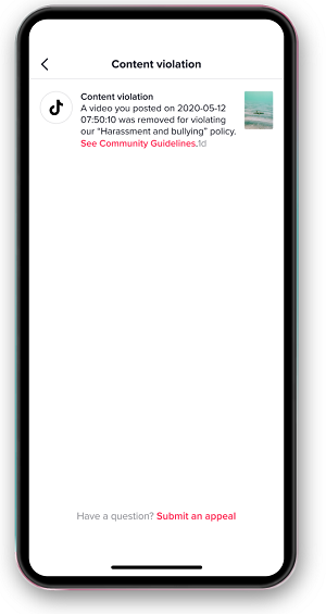 tiktok launches new notification system to help creators understand video removals