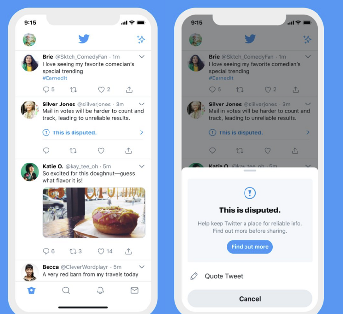 twitter adds new prompts to alert users before sharing any tweet flagged for misinformation