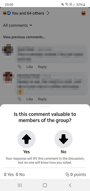 facebook once again experiments with up and down votes for comments to optimize engagement