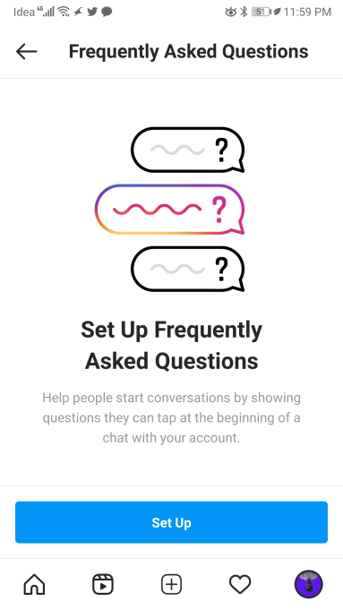 instagram businesses and creators may be getting a messenger like faq feature