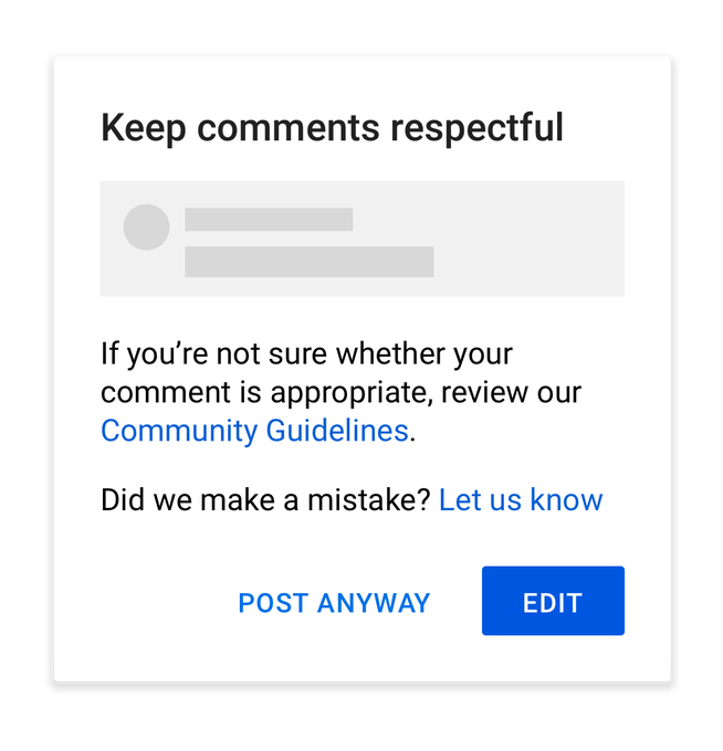 youtube introduces new feature to address toxic comments