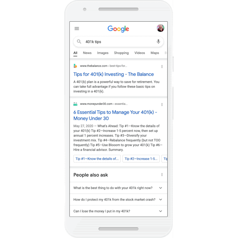 googles adding new contextual data panels to all search results to inform users of site info