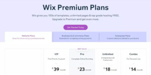 WordPress vs Wix: Pricing and plans