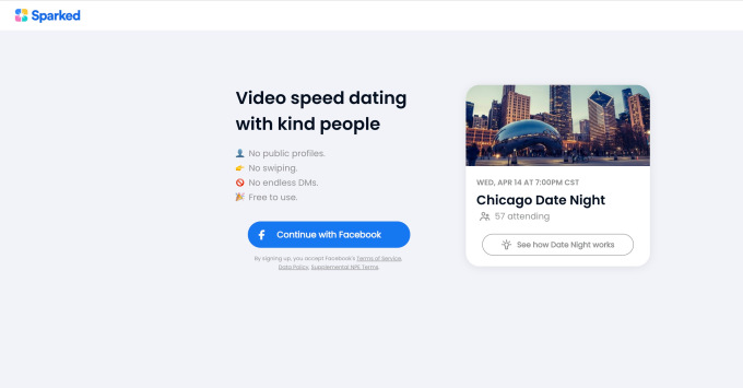 facebook tests video speed dating events with sparked