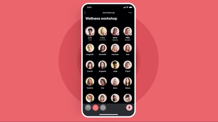 social networking app for women peanut adds live audio rooms