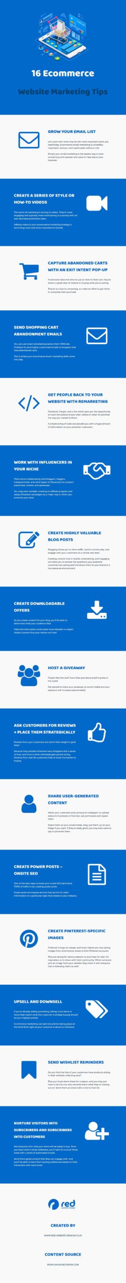 16 ecommerce website marketing tips infographic scaled 1