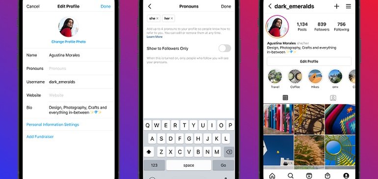 instagram adds new pronouns option on user profiles to maximize inclusion