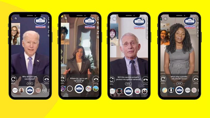 the white house uses snapchat to provide vaccine information to younger audiences