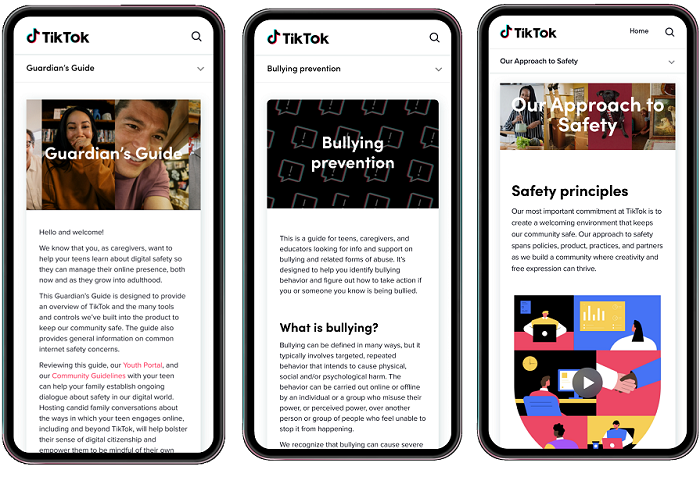 tiktok adds new safety center guides to help parents and carers keep their kids safe in the app
