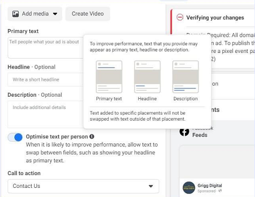 facebook adds new optimize text per person option for automated ad customization