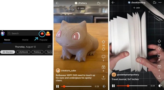 reddit tests new tiktok like video feed as it looks to expand its video options