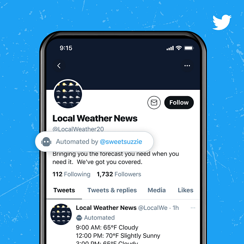 twitter launches live test of new labels for bot accounts