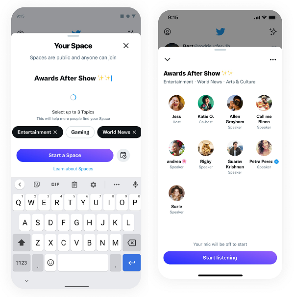 twitter launches live test of topics in spaces to improve discovery