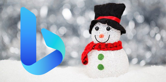 Bing Shopping Tab Animated Snowman