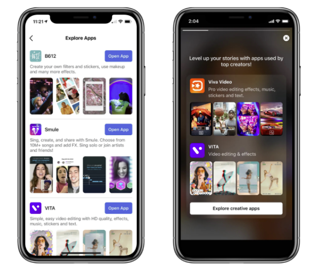 facebook launches creative app platform to expand stories functionality
