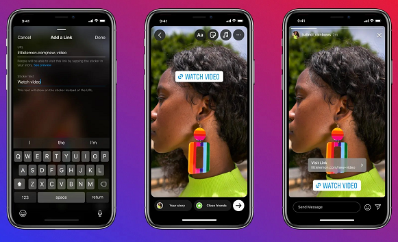 instagram adds custom text to link stickers new color options for your stories links