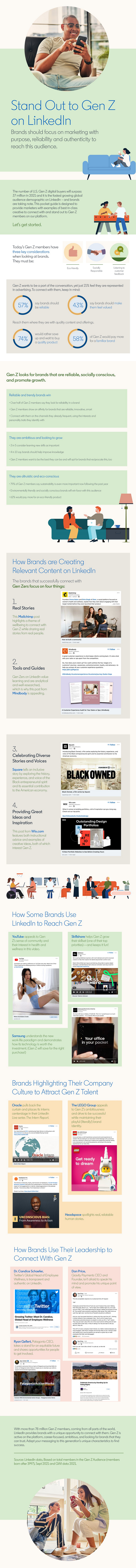 linkedin shares new insights on how to reach gen z users on its platform infographic