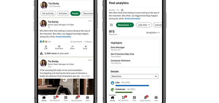 LinkedIn Previews New Post Analytics, as Well as a New Reaction Emoji