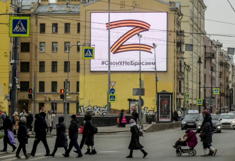 The 'Z' sign has become ubiquitous on cars in Moscow, clothing and across social media profiles on the Russian internet