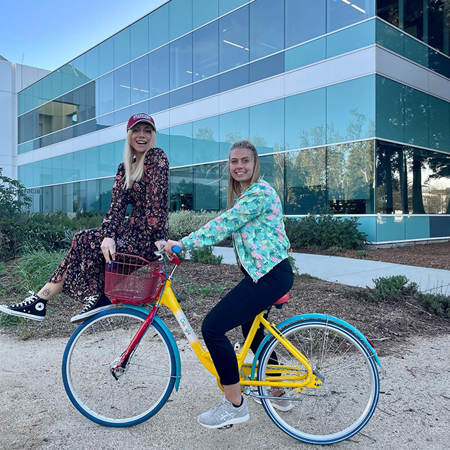 Riding In A Google Bike Basket