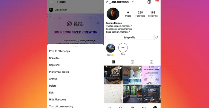 Instagram Launches Live Test of Pinned Posts on User Profiles